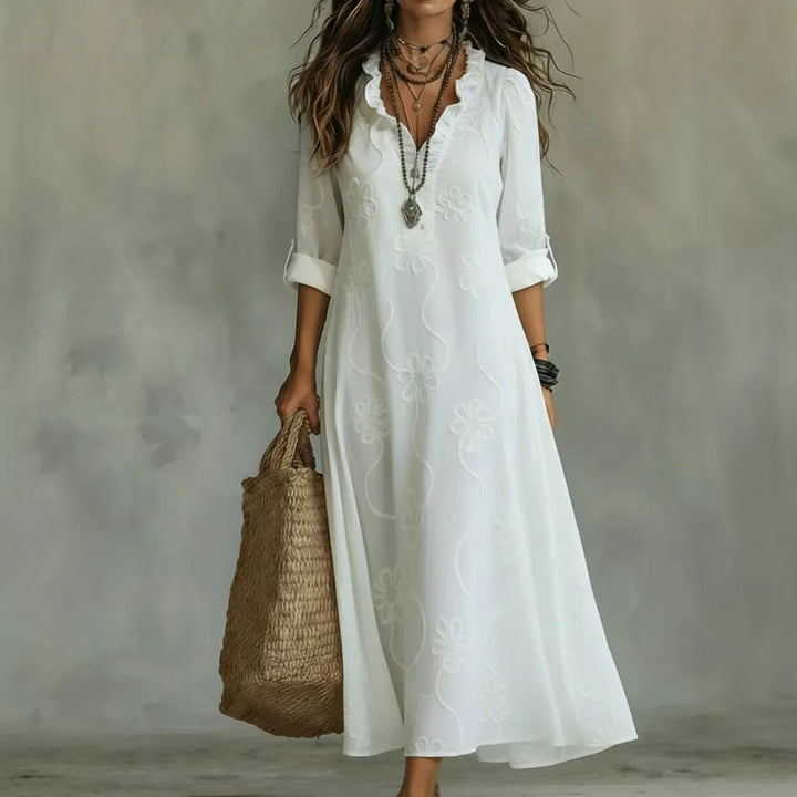 Sienna – Langes Sommerkleid mit Blumenmuster