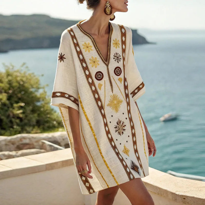 Vera - Elegantes und bequemes Strandkleid für Sommertage