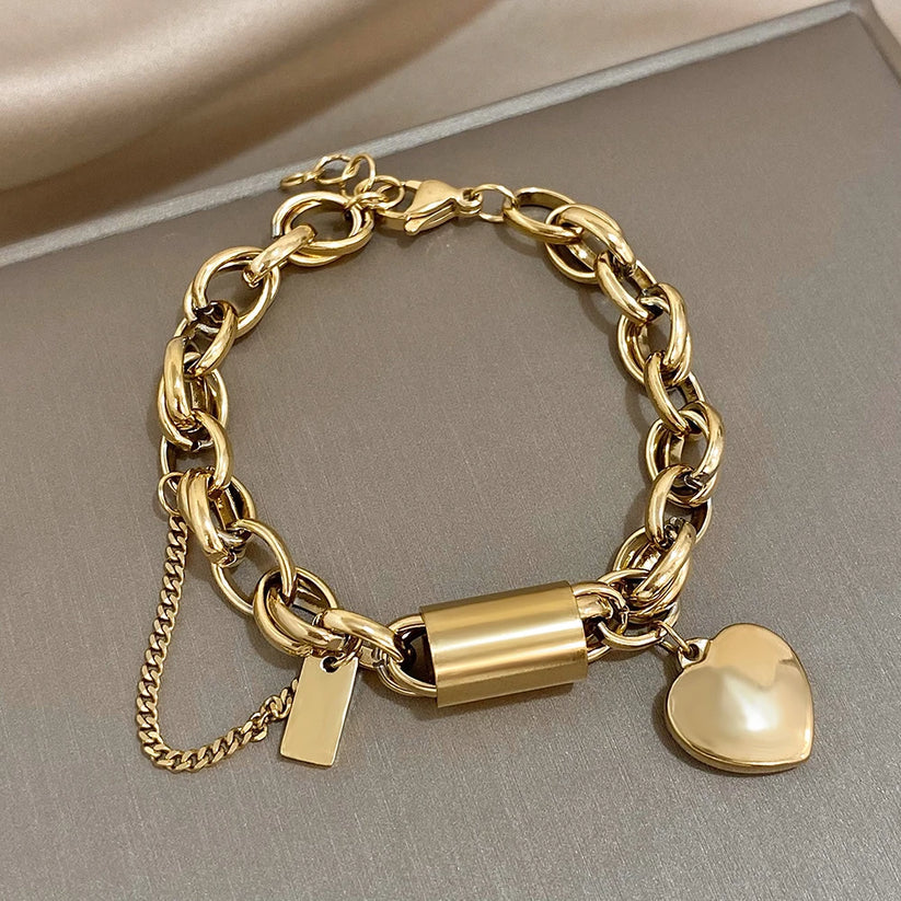 Heartened – Markante Gliederarmkette (1+1 GRATIS)