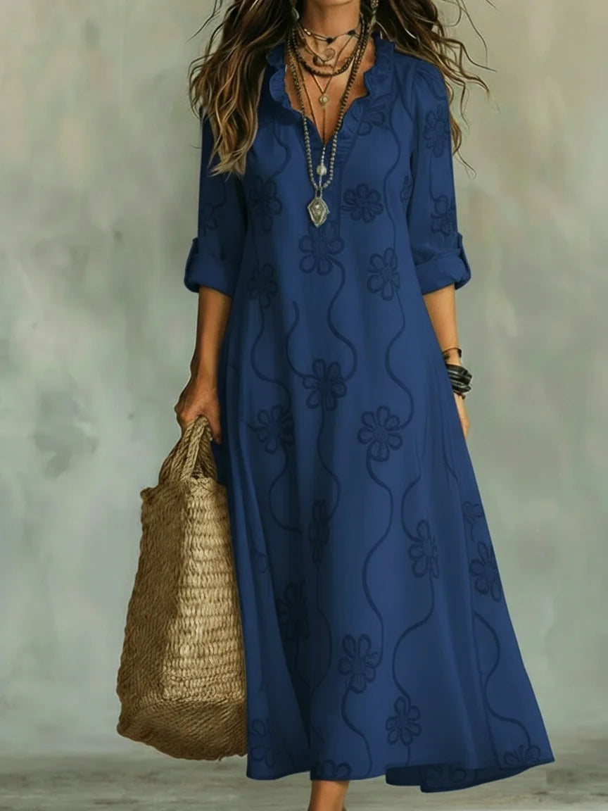 Sienna – Langes Sommerkleid mit Blumenmuster