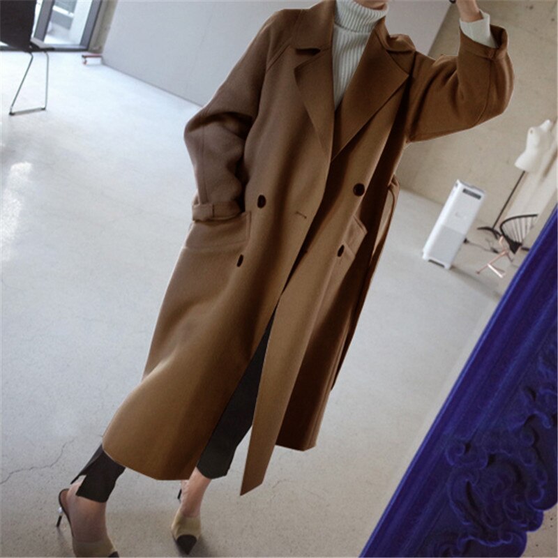 Michelle™ – Eleganter Langer Wollmantel für Damen