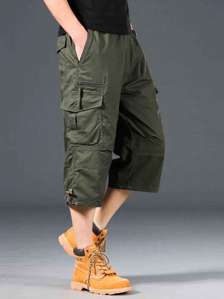 Christian – Lange Baumwoll-Cargo-Shorts