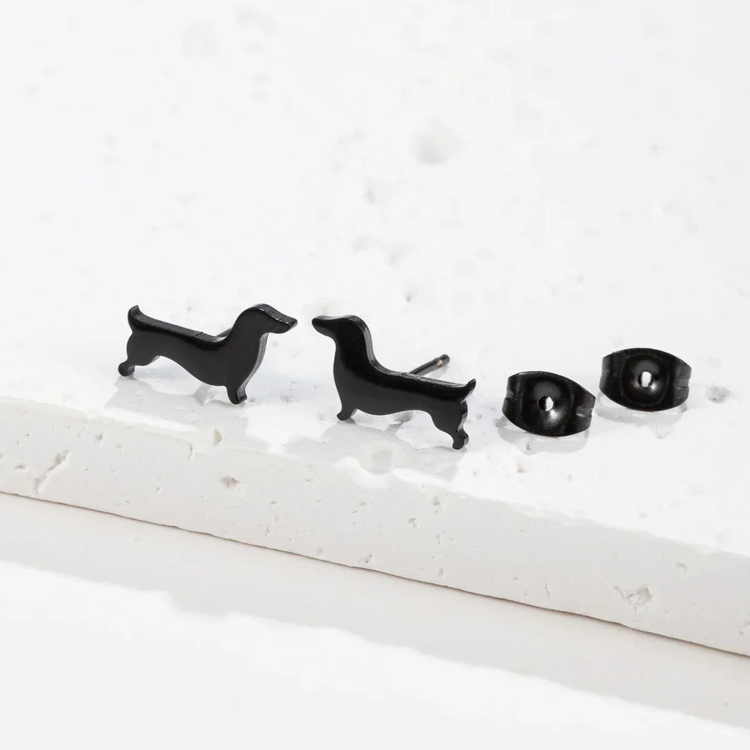 Ohrringe mit Dackelknopf