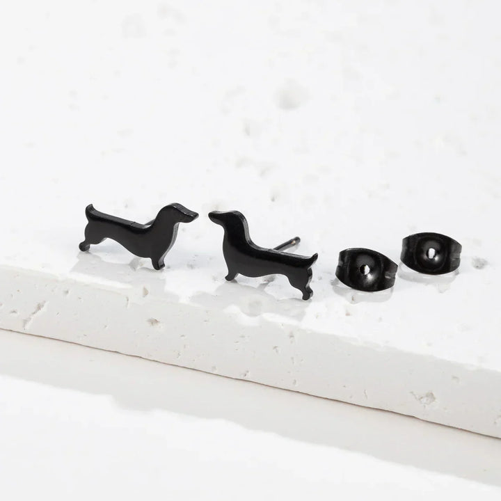 Ohrringe mit Dackelknopf