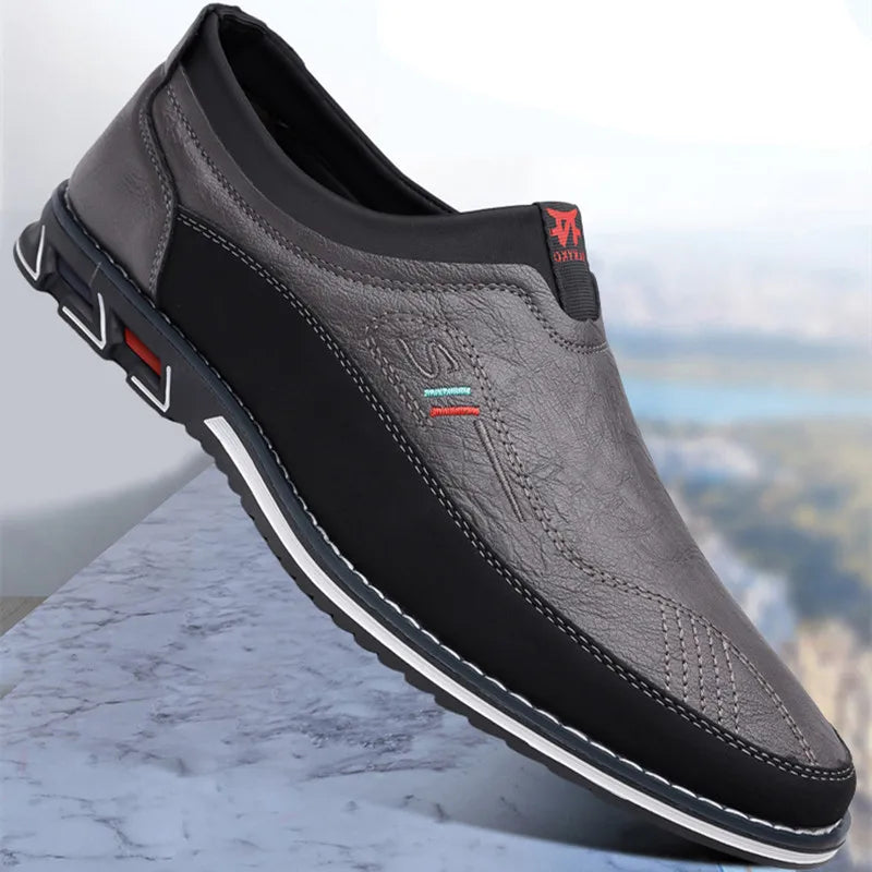 Leather Slip-On Business Shoes