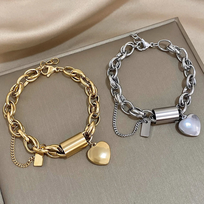 Heartened – Markante Gliederarmkette (1+1 GRATIS)