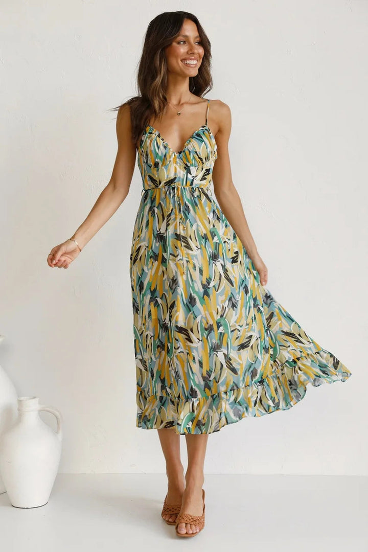 BIRKHILD I MEHRFARBIGES SOMMERKLEID