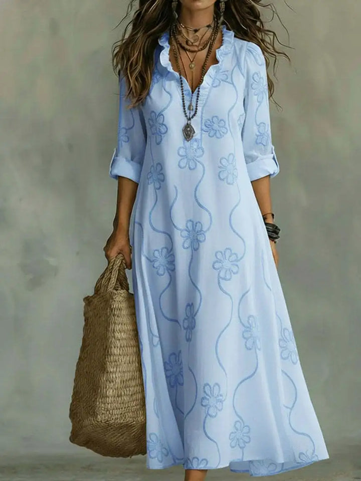 Sienna – Langes Sommerkleid mit Blumenmuster