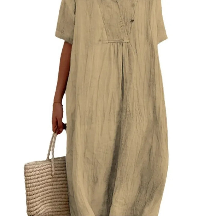Silvana™ | Lässiges, strukturiertes Maxikleid