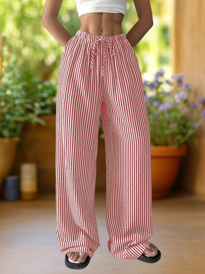 Reily | Bequeme gestreifte bodenlange Hose