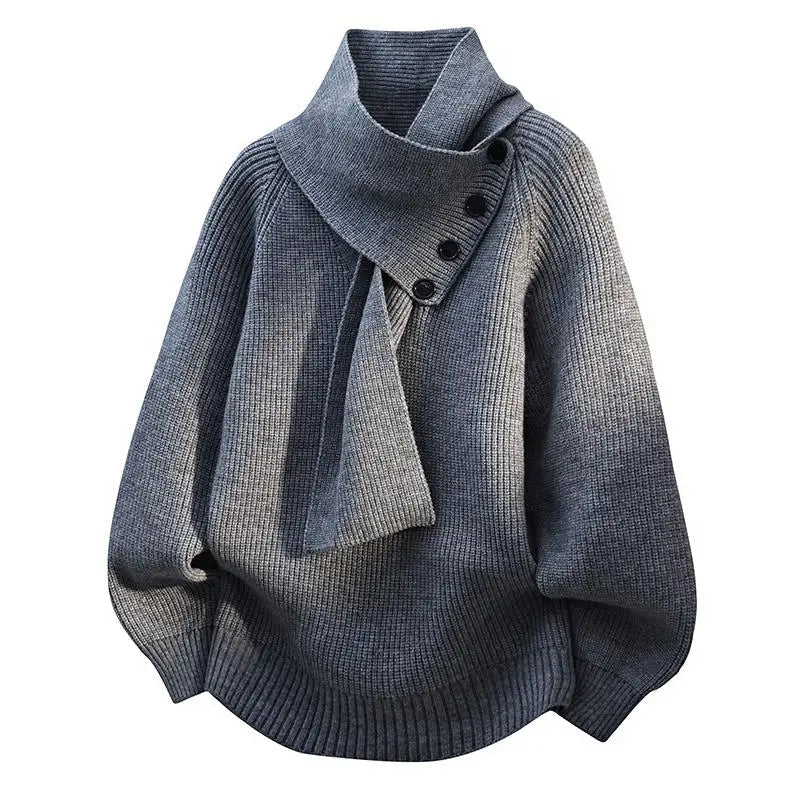Ariane – Eleganter Strickpullover mit Schal-Kragen