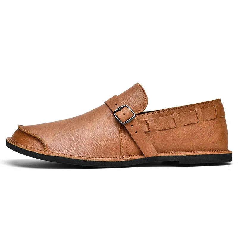 Buckled Leather Loafers