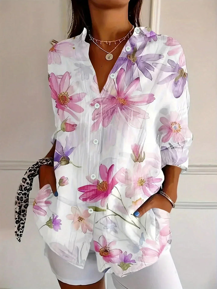 Astrid | Bluse mit bunten Mustern