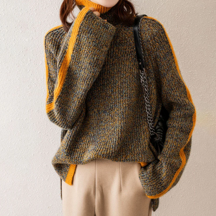 Zoé | Pullover mit rollkragen aus strick