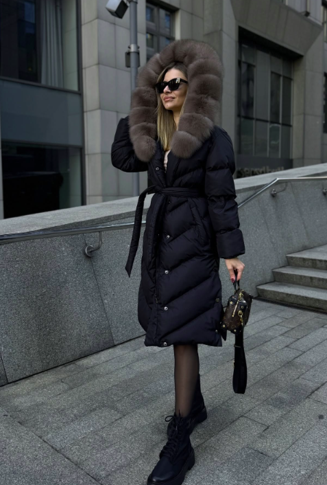 Christina | Elegante Casual-Jacke mit Kunstfellkragen
