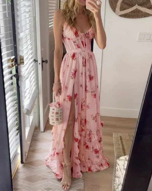 Crizelda | Maxi Kleid mit Blumenmuster