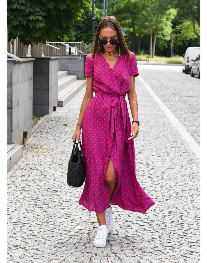 Talia™ | Stilvolles Blumenkleid mit V-Ausschnitt