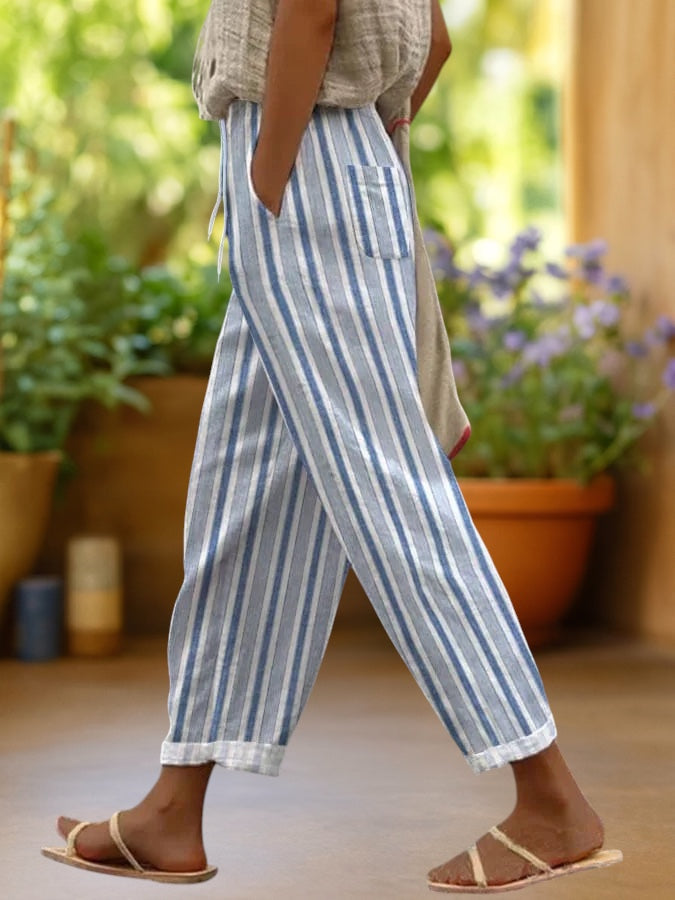 Solen | Relaxed Bohemian Print Knöchelhosen