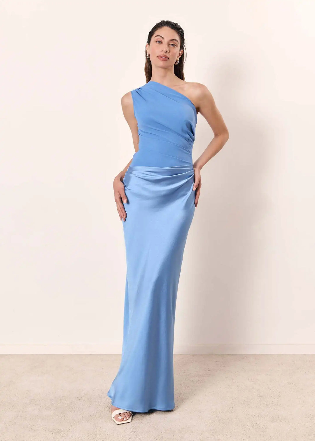 Luna™ | Satin Maxikleid mit Schlitz
