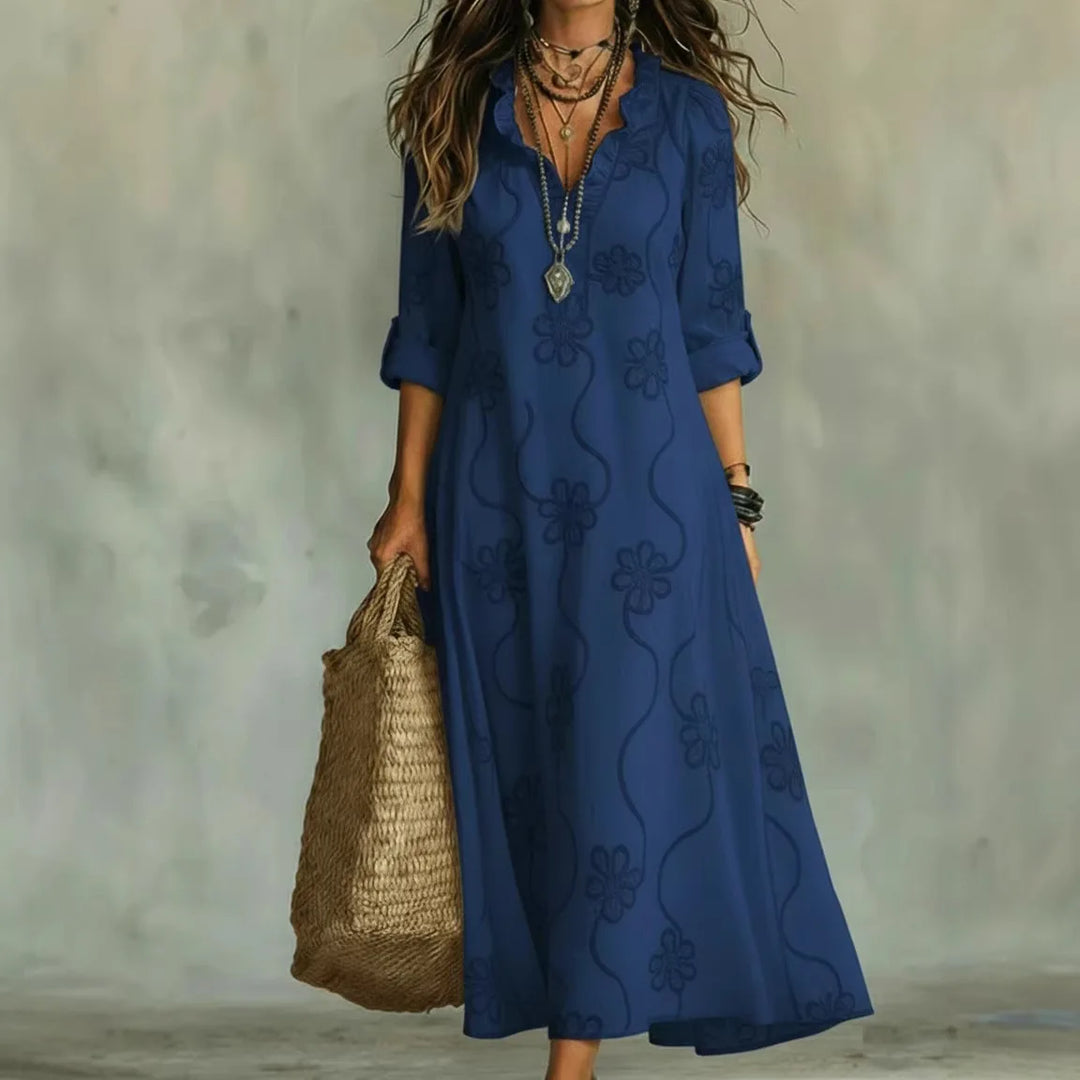 Sienna – Langes Sommerkleid mit Blumenmuster