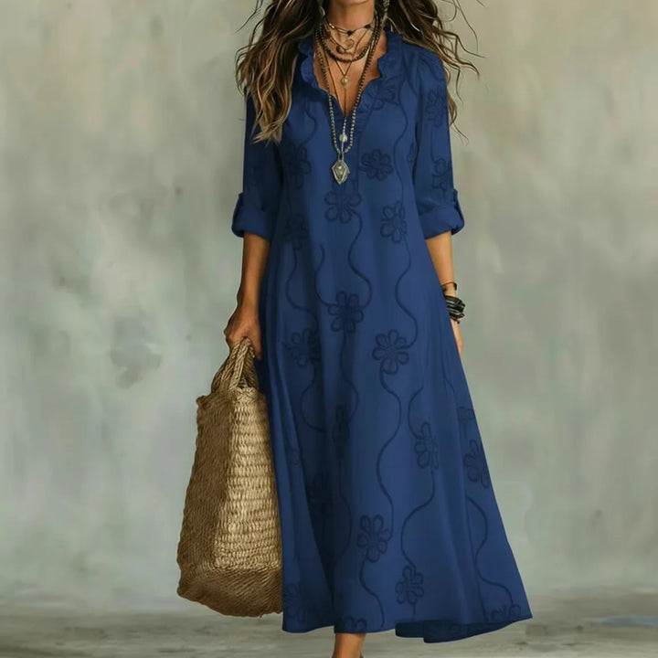 Sienna – Langes Sommerkleid mit Blumenmuster