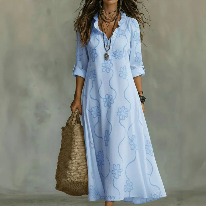 Sienna – Langes Sommerkleid mit Blumenmuster