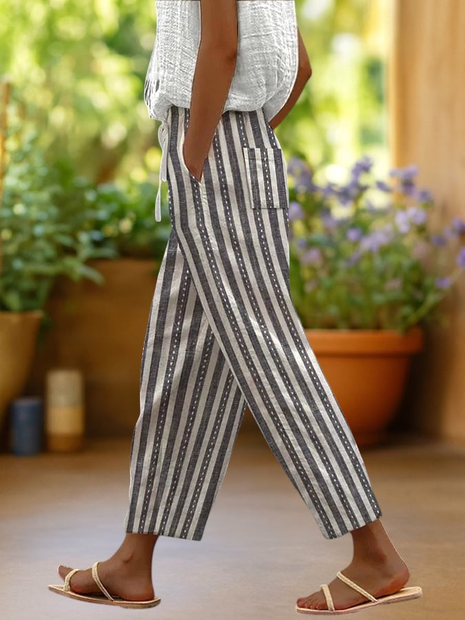 Solen | Relaxed Bohemian Print Knöchelhosen