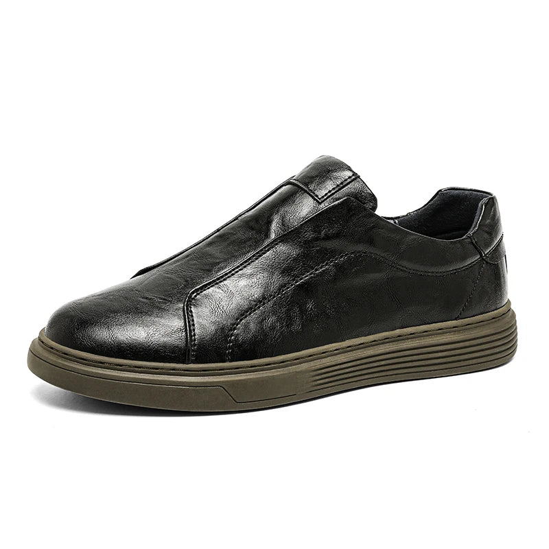 Classic Leather Slip-On Shoes