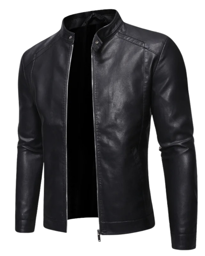 Nicolas® | Lederjacke mit Stehkragen