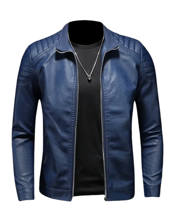 Fabian-Luca® | Stehkragen Lederjacke