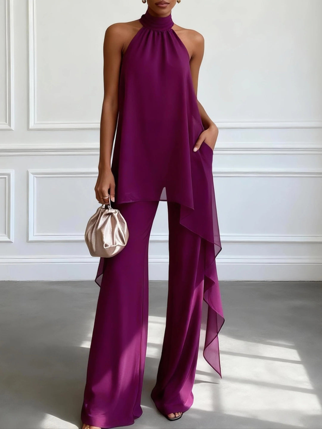 Elegantes Set mit Halter-Top und Hose