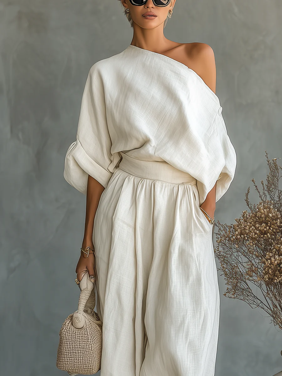Eleonora – Elegantes zweiteiliges Set mit einer Schulter