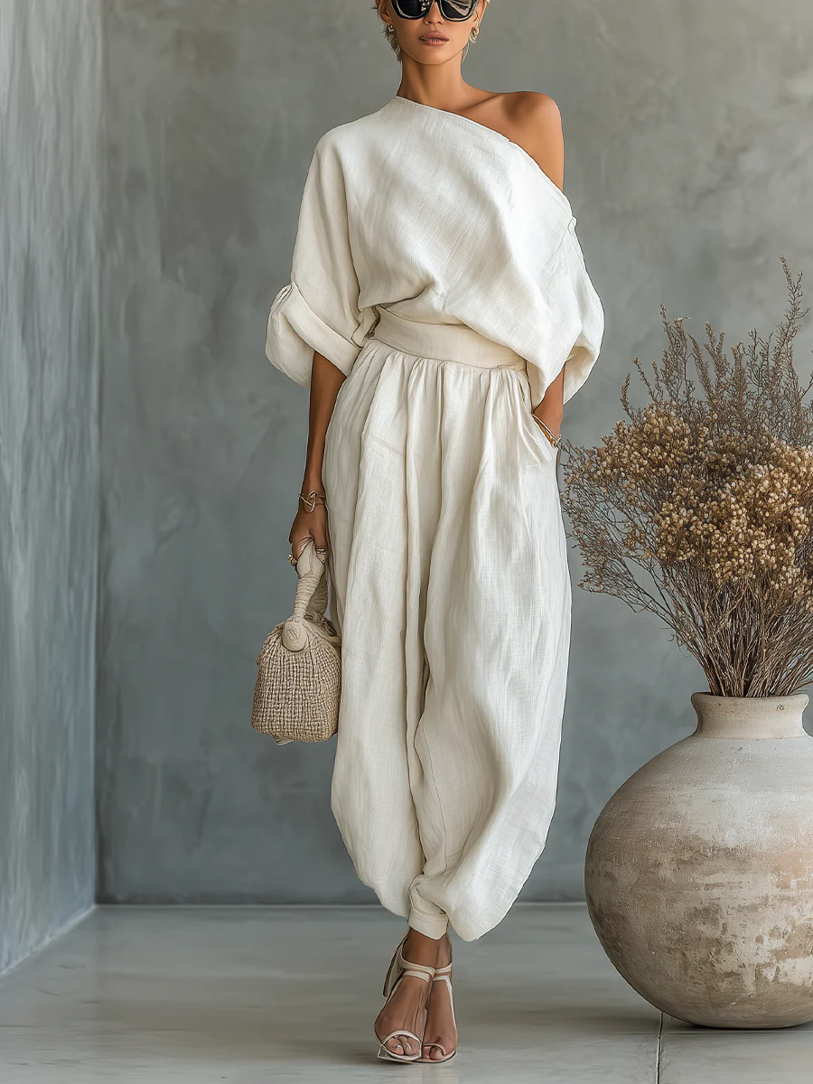Eleonora – Elegantes zweiteiliges Set mit einer Schulter