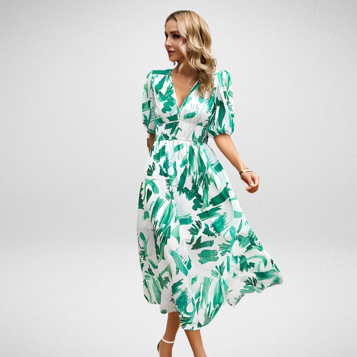 Johanna - V-Ausschnitt Freizeitkleid