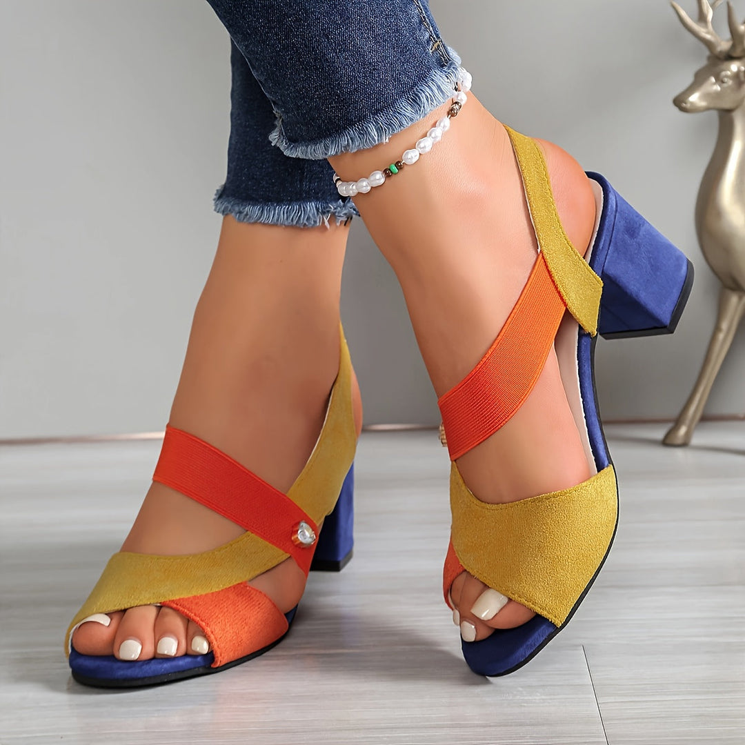 Elara | Kreuzriemen Komfort Heels