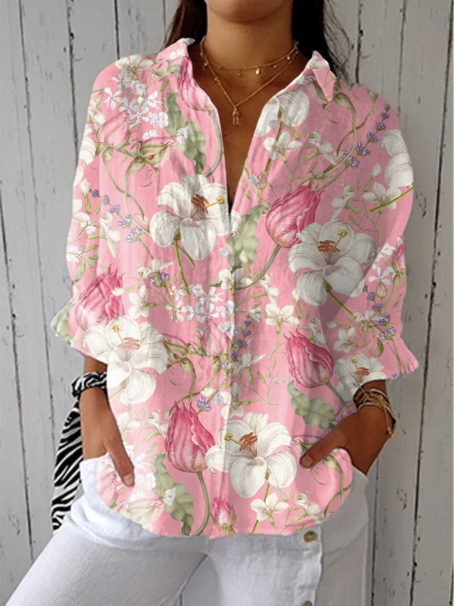 Anne – Elegante Bluse mit Blumenmuster