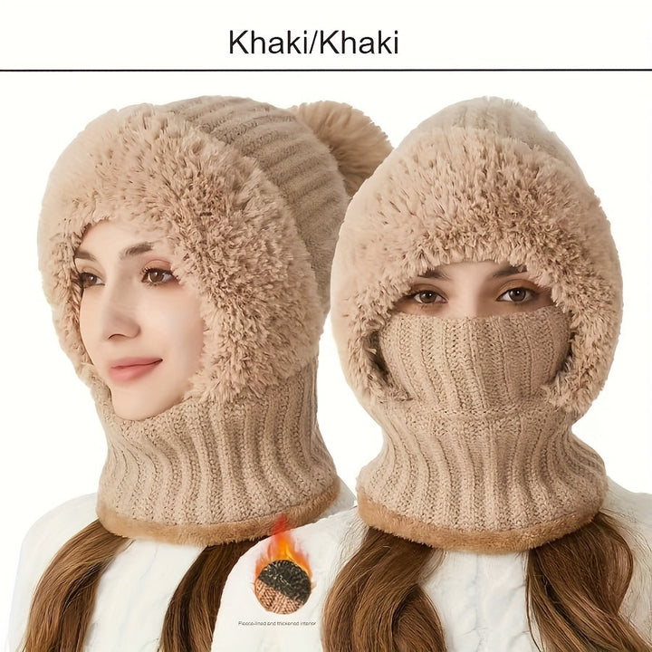 Emmerie – Gestrickte Mütze mit Nackenschutz (1+1 Gratis)