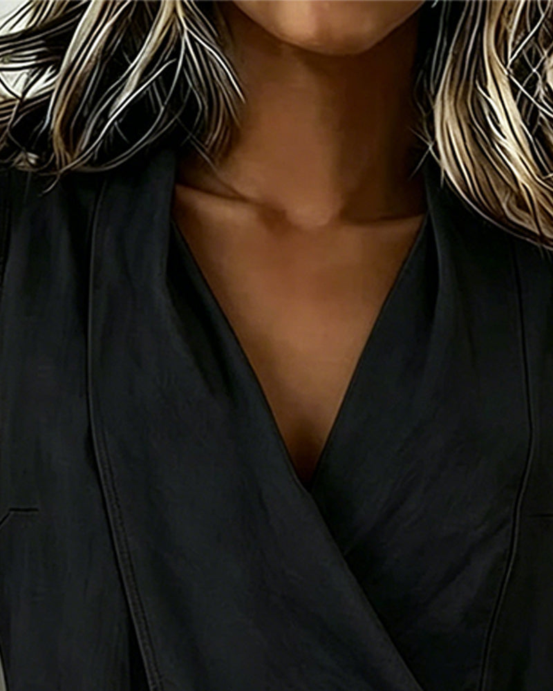 Baumwoll-Lino-Bonded Tank Top Unifarben