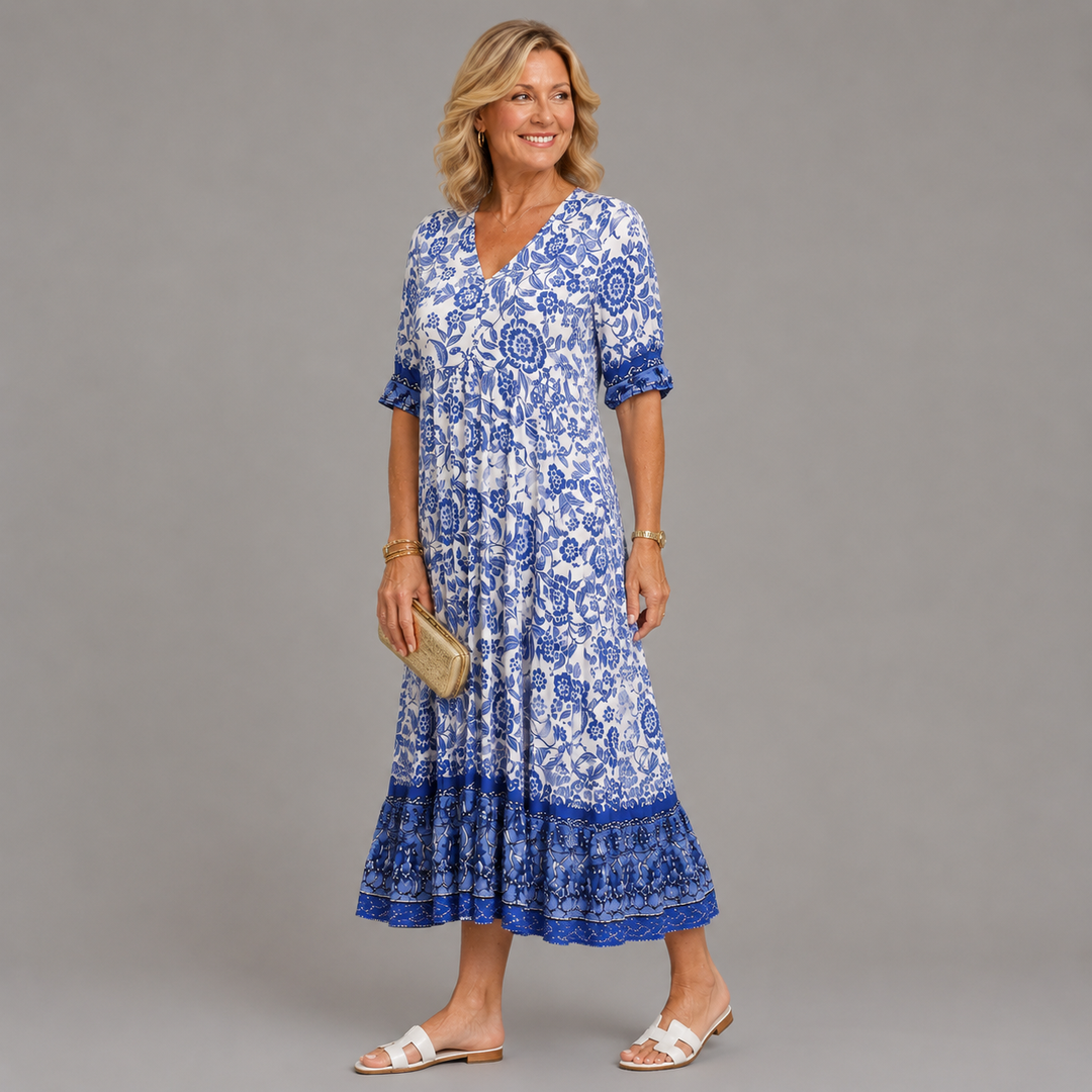 Keisha | Anmutiger V-Ausschnitt Floral