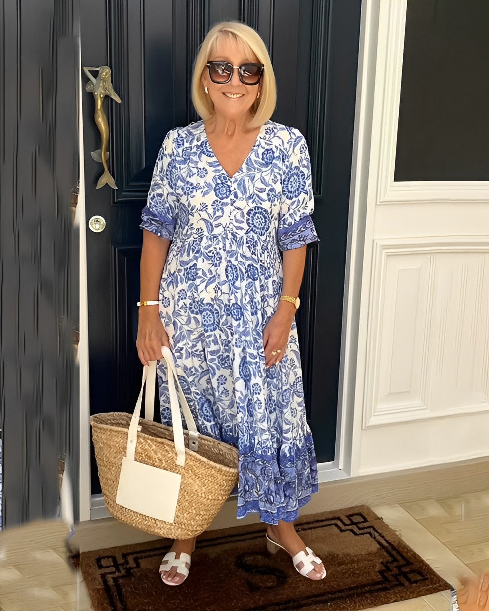 Keisha | Anmutiger V-Ausschnitt Floral