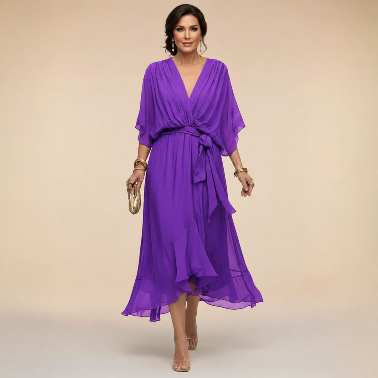 Monica | Kleid mit V-Ausschnitt