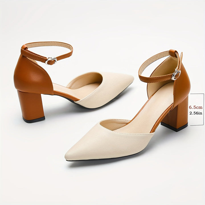Marielle | Zweifarbige Riemchen Heels