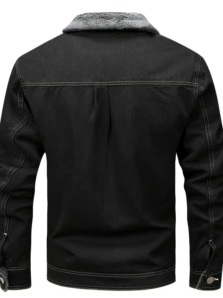 Geoffroy – Vintage-Denimjacke mit Fleecefutter