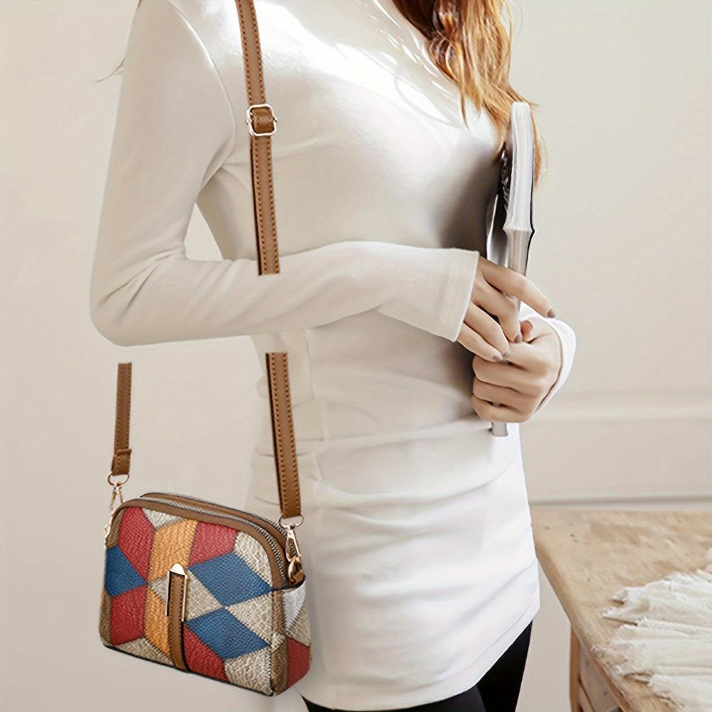 Luna | Mini-Umhängetasche im Patchwork-Design