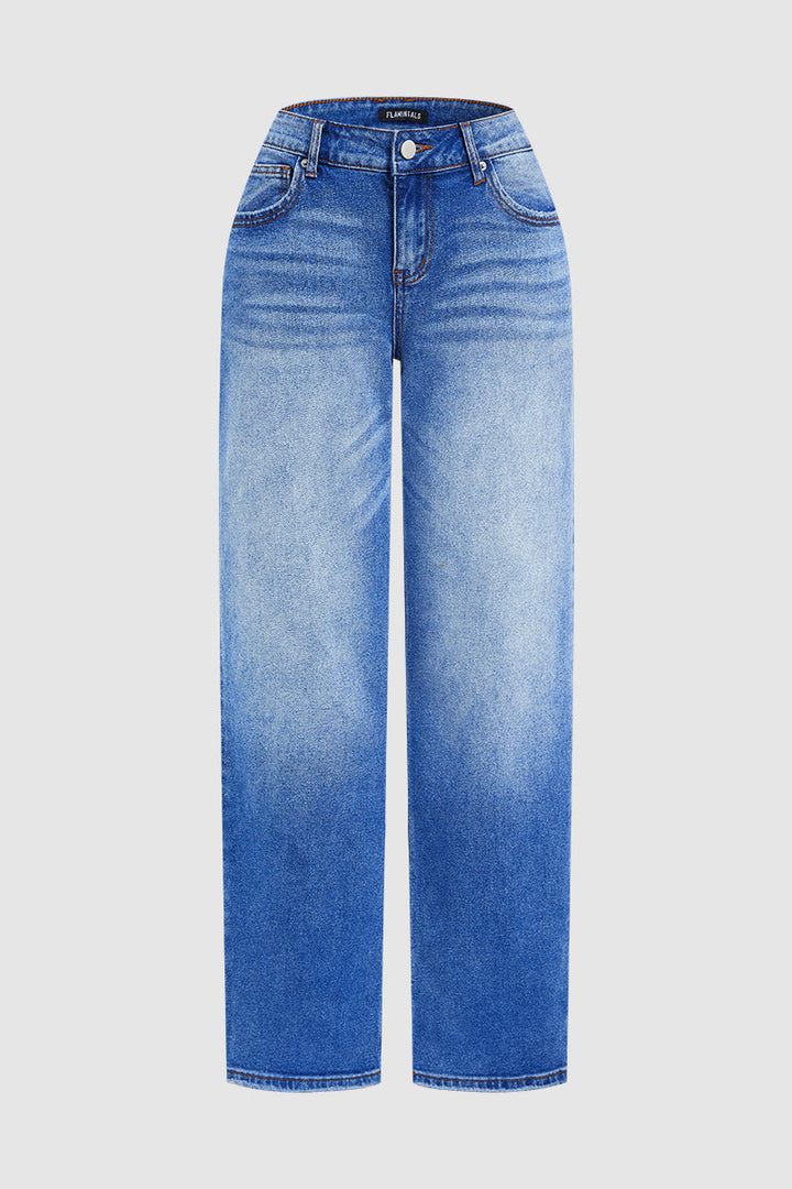 Denvara | Straight Cut Mid Rise Jeans