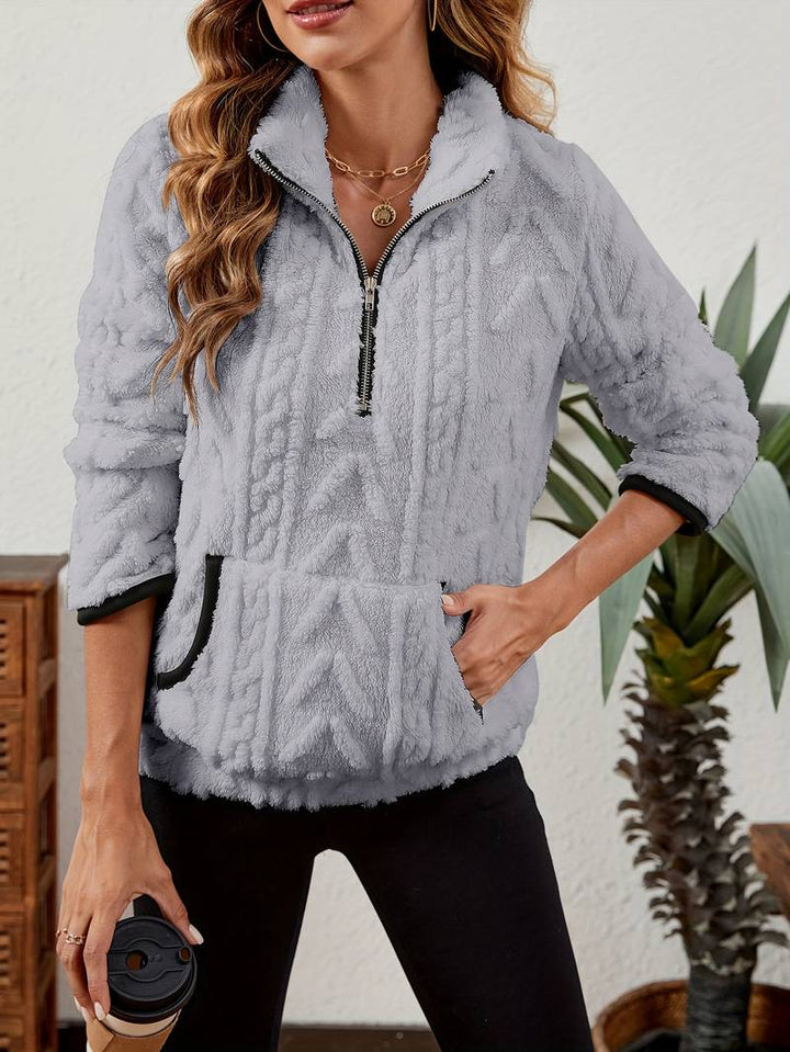 Naama – Stilvoller Half-Zip-Pullover mit Tasche