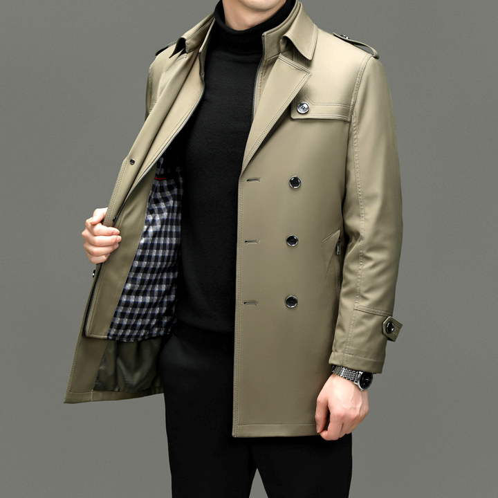 Rupert | Midlanger Herren-Trenchcoat mit Abnehmbarer Fütterung