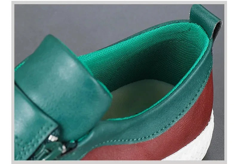 Leather Shoes with Zip