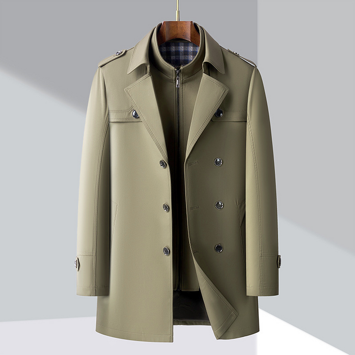 Rupert | Midlanger Herren-Trenchcoat mit Abnehmbarer Fütterung