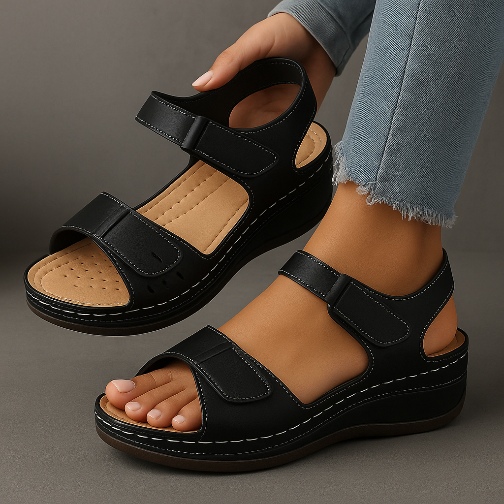 Veera™ - orthopädische Sandalen mit Keilabsatz